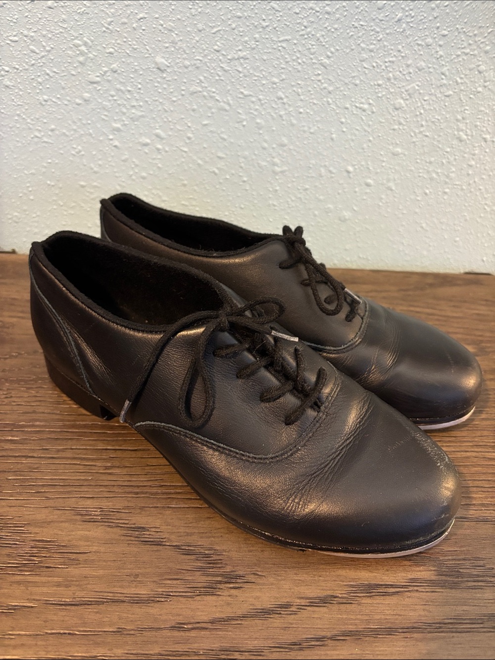Bloch Black Leather Lace-Up Tap Shoes